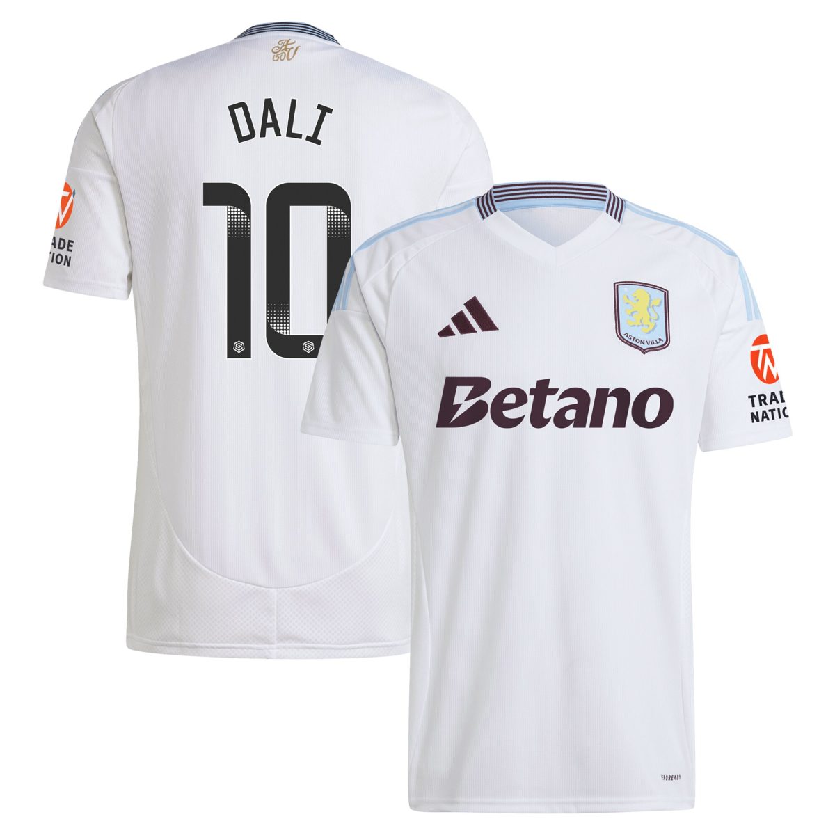aston villa wsl adidas away shirt 2024-25 with dali 10 printing Collection | Aston Villa Football Kits and Shirts