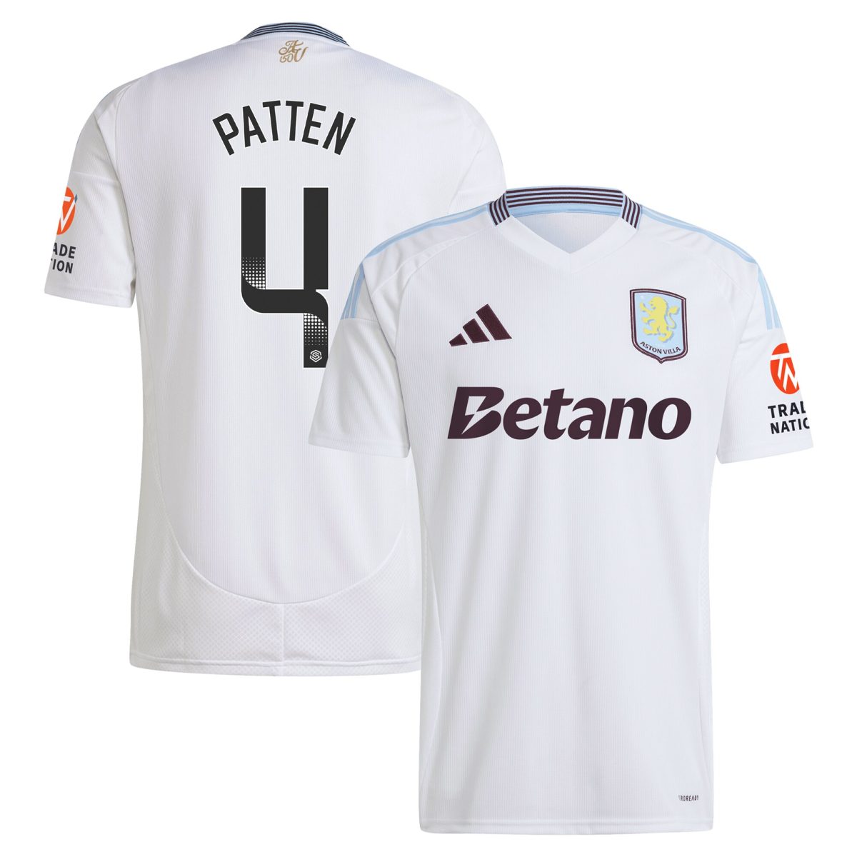 aston villa wsl adidas away shirt 2024-25 with patten 4 printing Collection | Aston Villa Football Kits and Shirts
