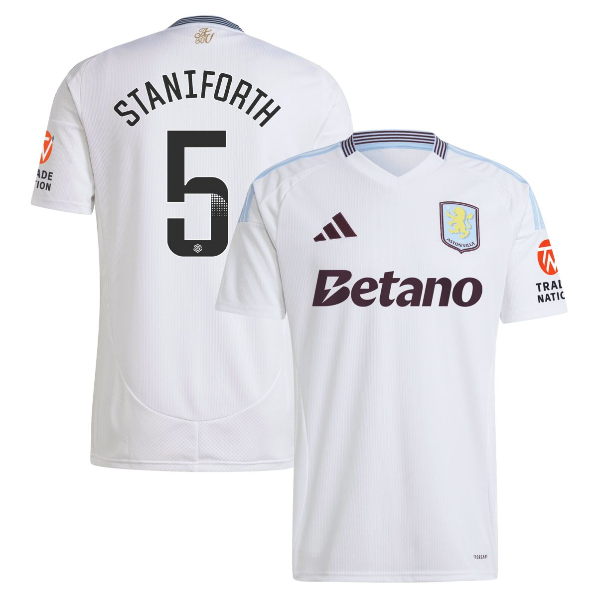 aston villa wsl adidas away shirt 2024-25 with staniforth 5 printing Collection | Aston Villa Football Kits and Shirts