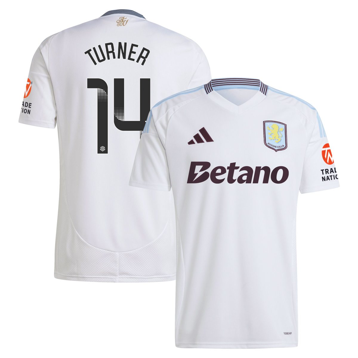 aston villa wsl adidas away shirt 2024-25 with turner 14 printing Collection | Aston Villa Football Kits and Shirts
