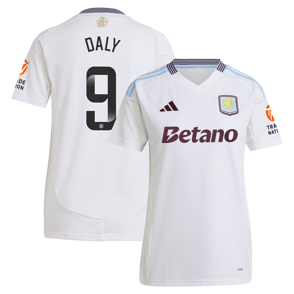 aston villa wsl adidas away shirt 2024-25 – womens with daly 9 printing Collection | Aston Villa Football Kits and Shirts
