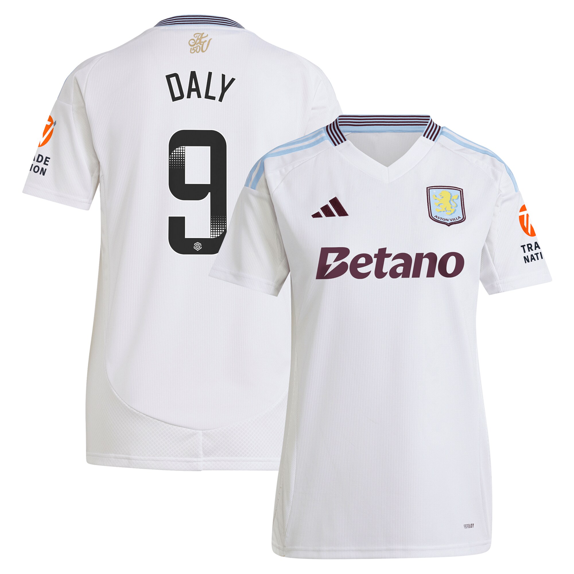aston villa wsl adidas away shirt 2024-25 – womens with daly 9 printing Collection | Aston Villa Football Kits and Shirts