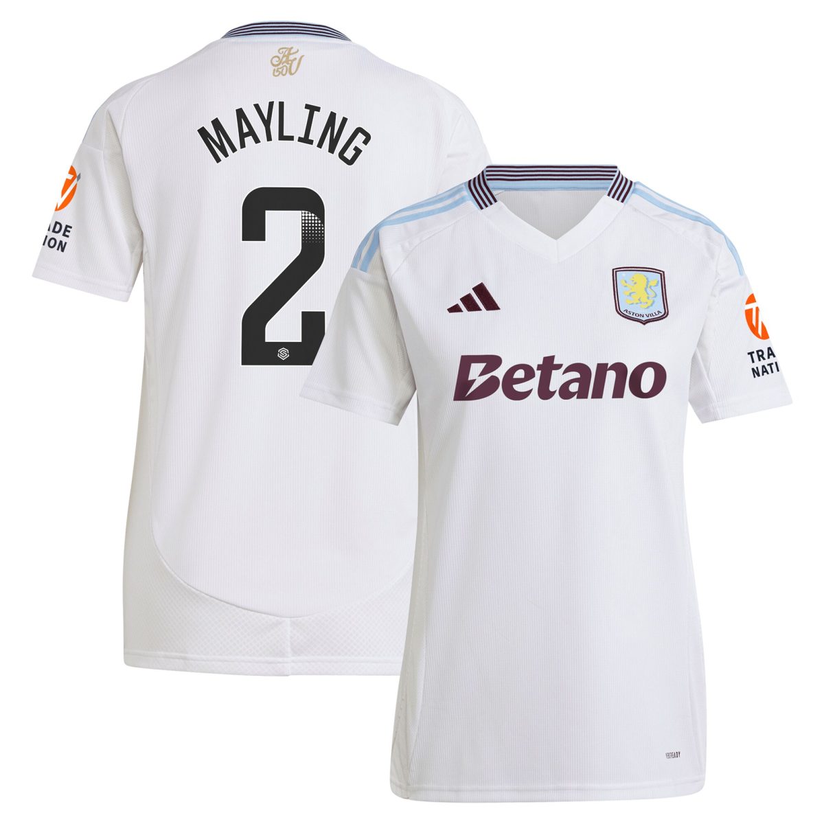 aston villa wsl adidas away shirt 2024-25 – womens with mayling 2 printing Collection | Aston Villa Football Kits and Shirts