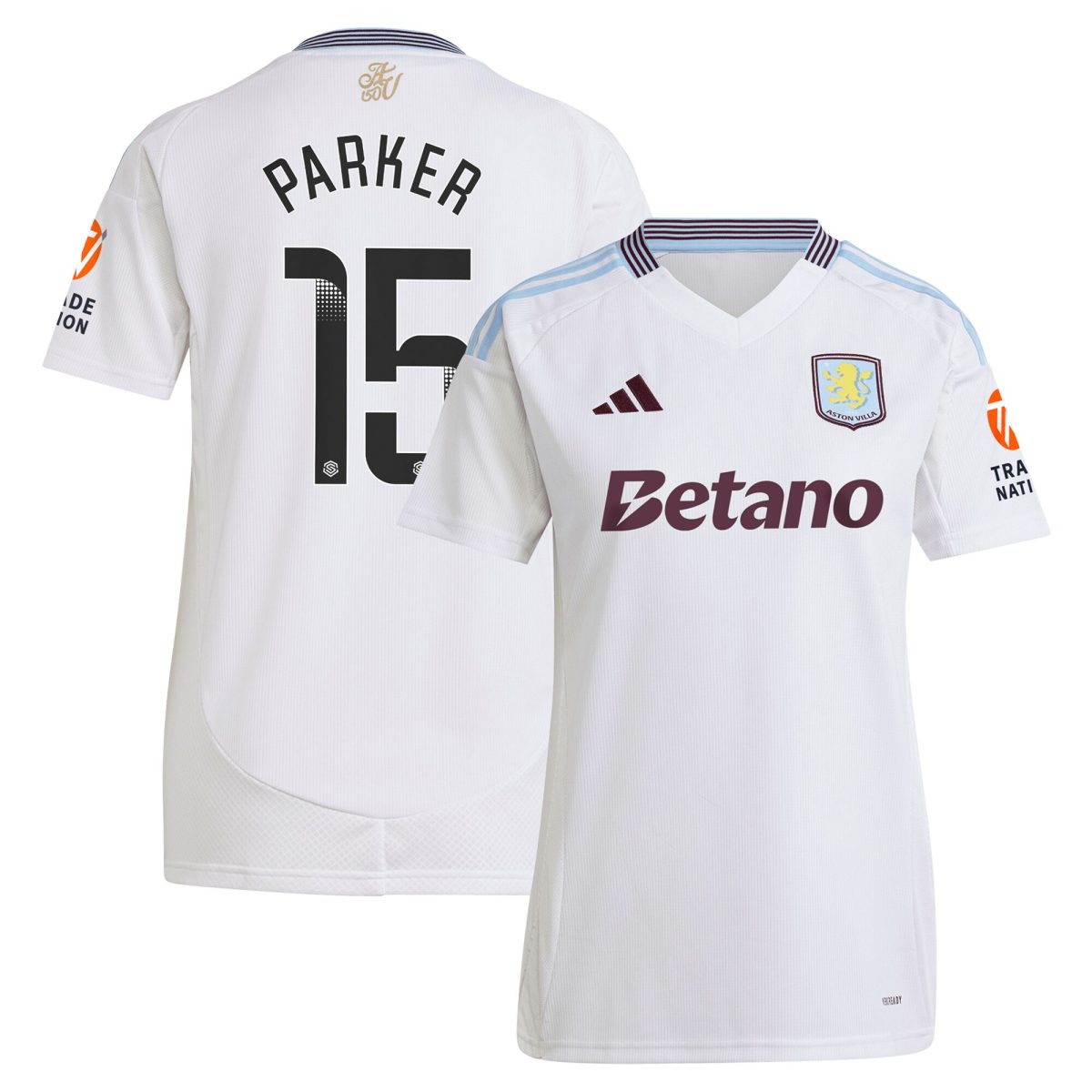 aston villa wsl adidas away shirt 2024-25 – womens with parker 15 printing Collection | Aston Villa Football Kits and Shirts