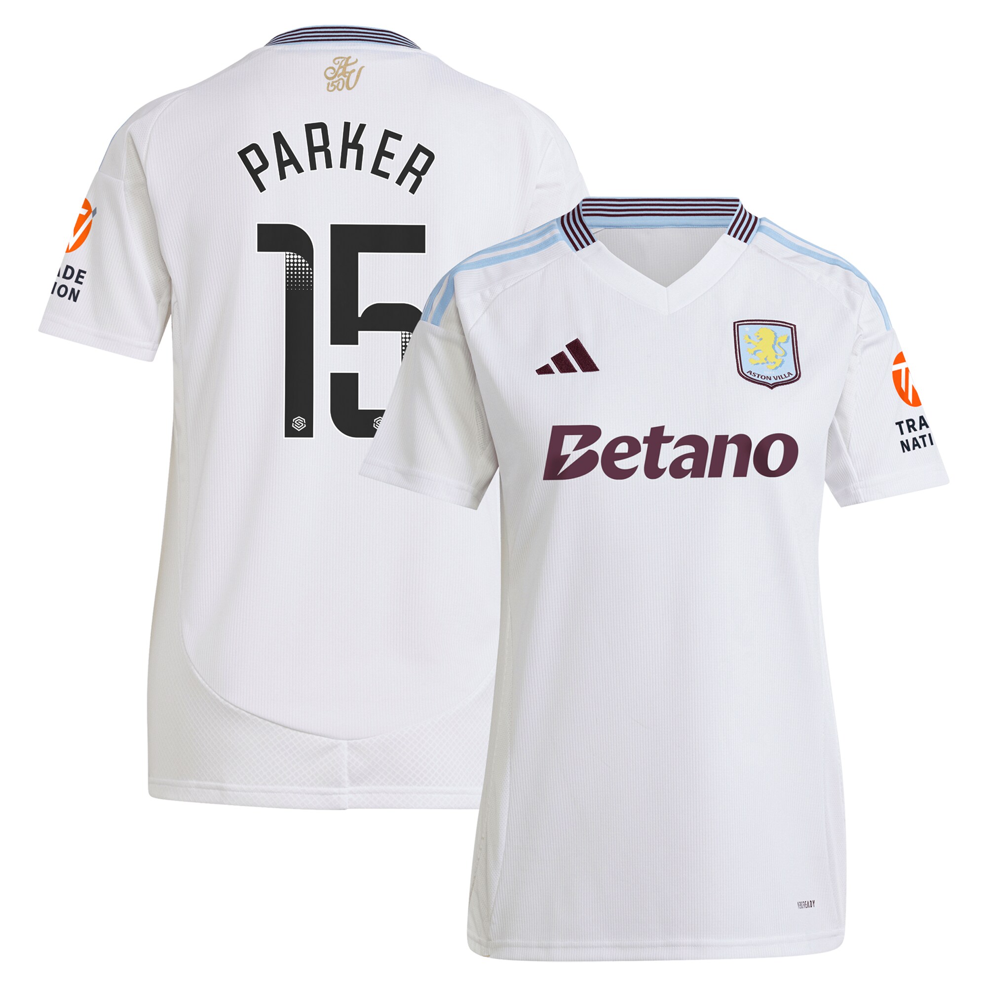 aston villa wsl adidas away shirt 2024-25 – womens with parker 15 printing Collection | Aston Villa Football Kits and Shirts