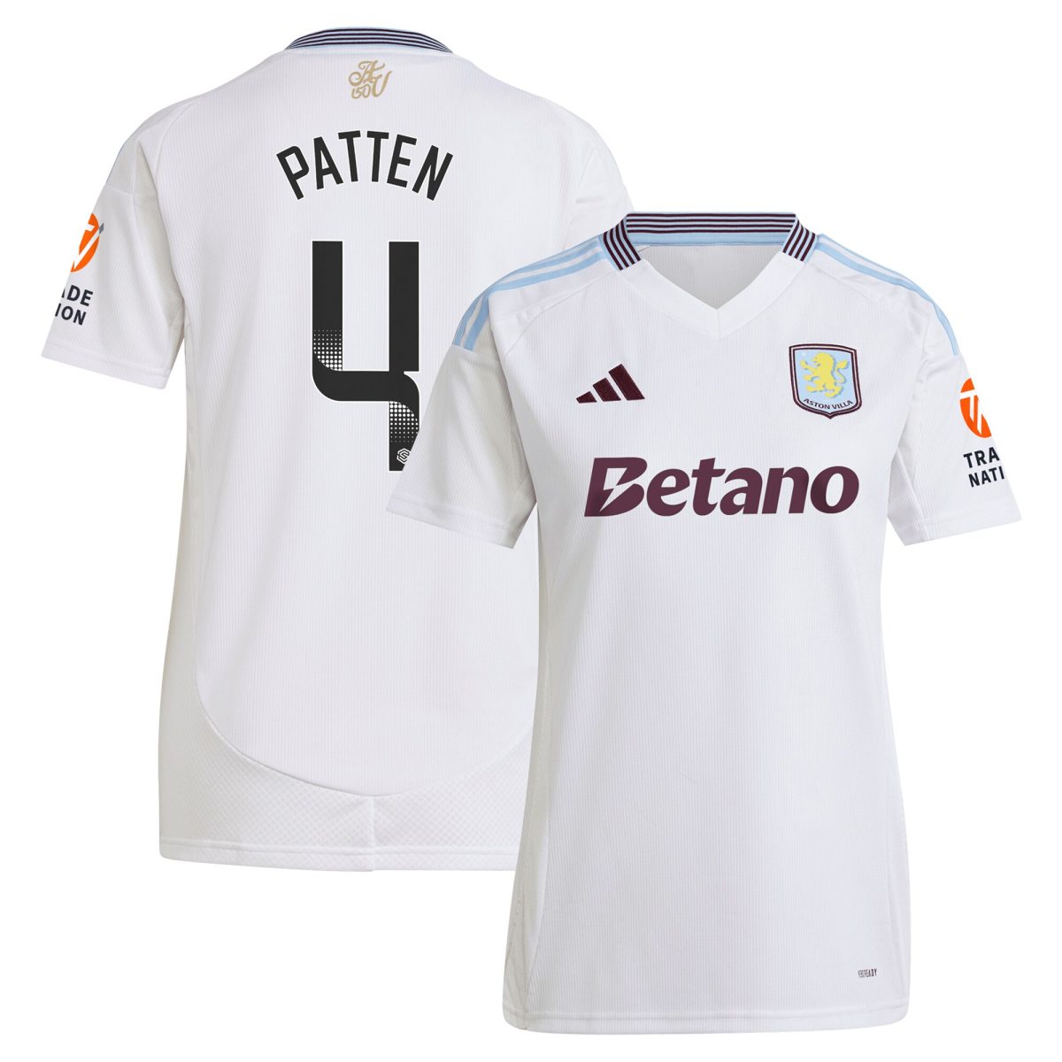 aston villa wsl adidas away shirt 2024-25 – womens with patten 4 printing Collection | Aston Villa Football Kits and Shirts