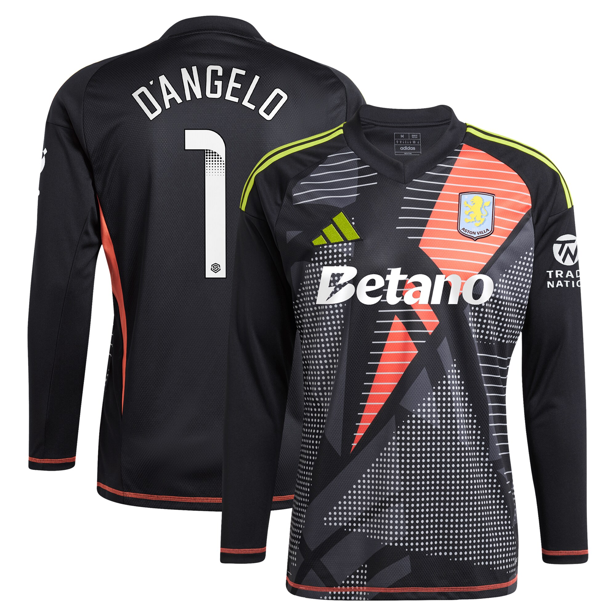 aston villa wsl adidas goalkeeper shirt 2024-25 – long sleeve with d8217angelo 1 printing Collection | Aston Villa Football Kits and Shirts