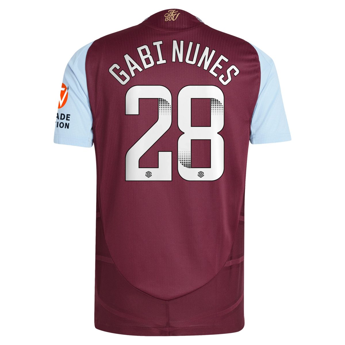 aston villa wsl adidas home authentic shirt 2024-25 with gabi nunes 28 printing Collection | Aston Villa Football Kits and Shirts