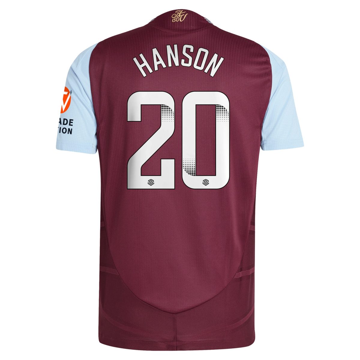 aston villa wsl adidas home authentic shirt 2024-25 with hanson 20 printing Collection | Aston Villa Football Kits and Shirts