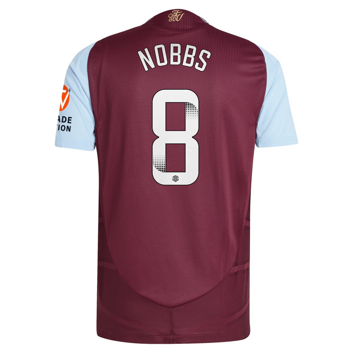 aston villa wsl adidas home authentic shirt 2024-25 with nobbs 8 printing Collection | Aston Villa Football Kits and Shirts