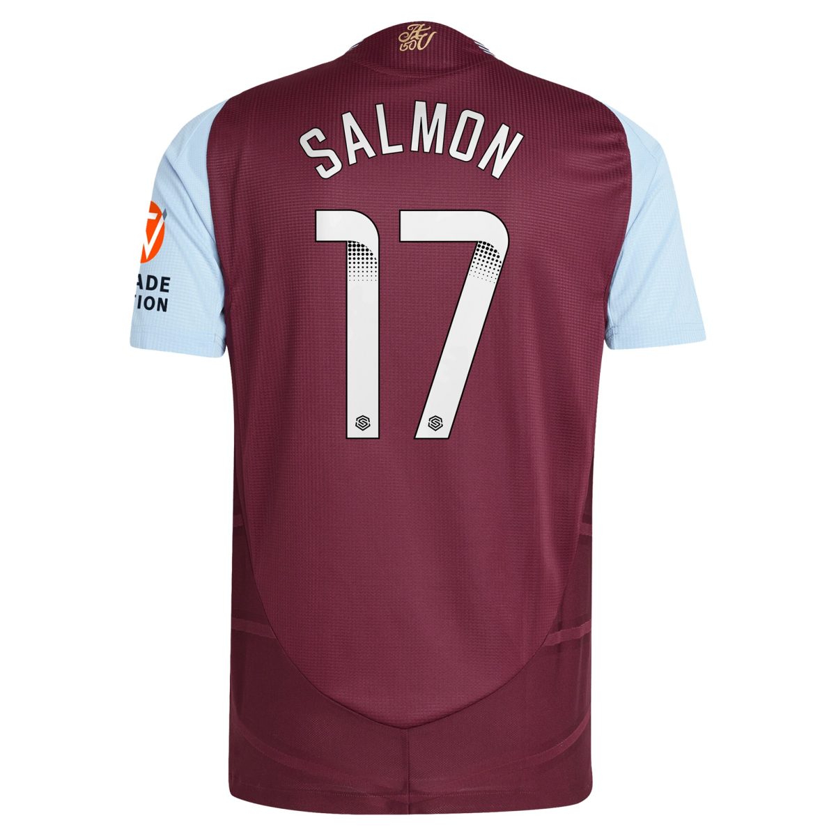 aston villa wsl adidas home authentic shirt 2024-25 with salmon 17 printing Collection | Aston Villa Football Kits and Shirts