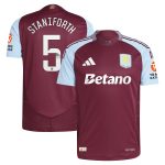 aston villa wsl adidas home authentic shirt 2024-25 with staniforth 5 printing Collection | Aston Villa Football Kits and Shirts