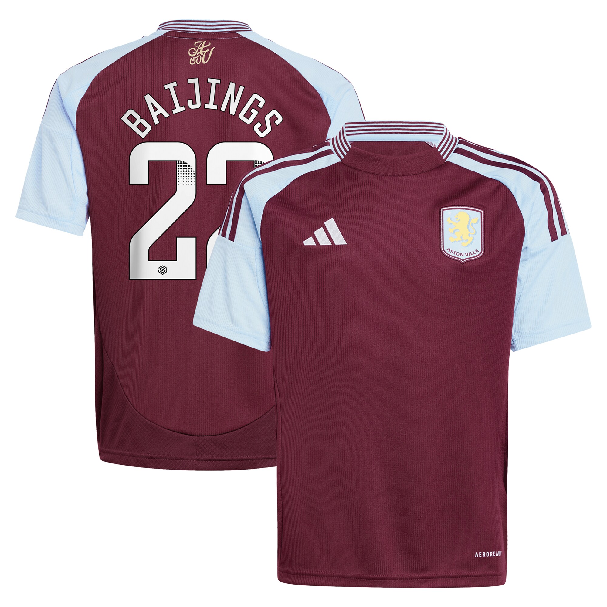 aston villa wsl adidas home shirt 2024-25 – kids with baijings 22 printing Collection | Aston Villa Football Kits and Shirts