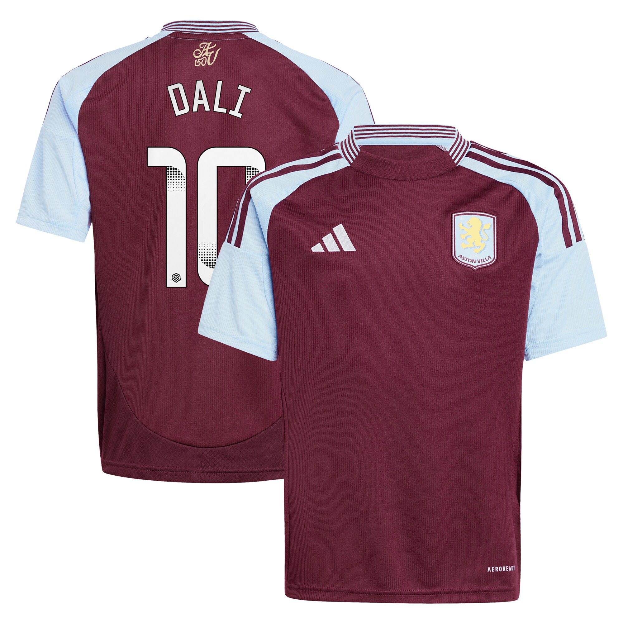 aston villa wsl adidas home shirt 2024-25 – kids with dali 10 printing Collection | Aston Villa Football Kits and Shirts