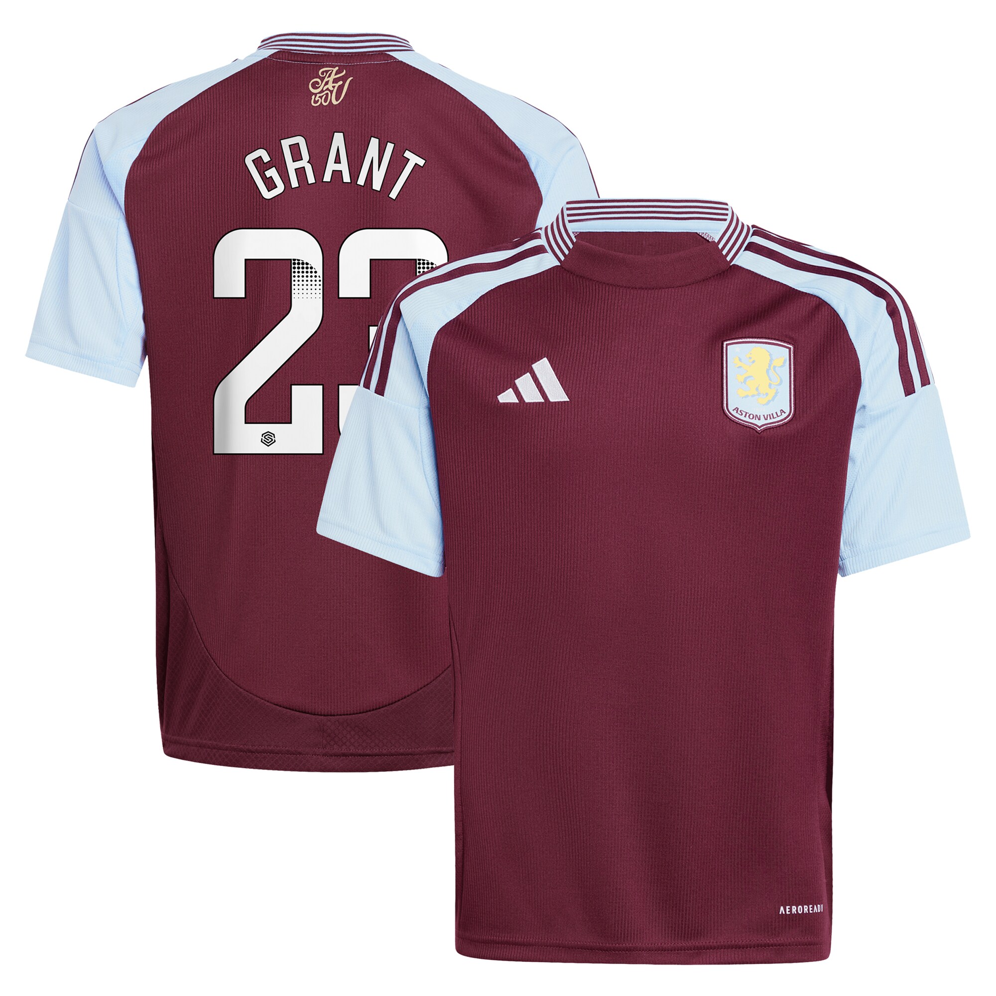 aston villa wsl adidas home shirt 2024-25 – kids with grant 23 printing Collection | Aston Villa Football Kits and Shirts