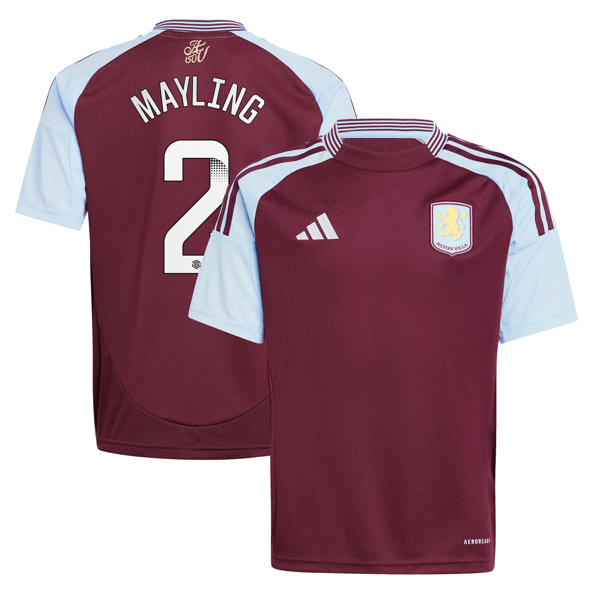 aston villa wsl adidas home shirt 2024-25 – kids with mayling 2 printing Collection | Aston Villa Football Kits and Shirts