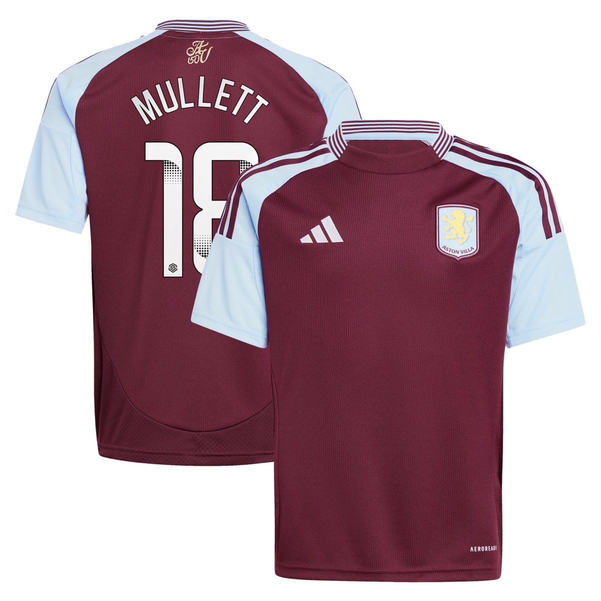 aston villa wsl adidas home shirt 2024-25 – kids with mullett 18 printing Collection | Aston Villa Football Kits and Shirts