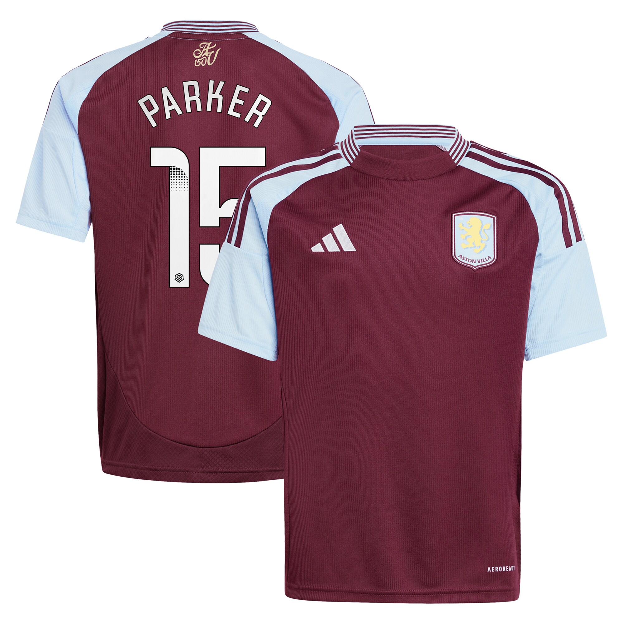 aston villa wsl adidas home shirt 2024-25 – kids with parker 15 printing Collection | Aston Villa Football Kits and Shirts