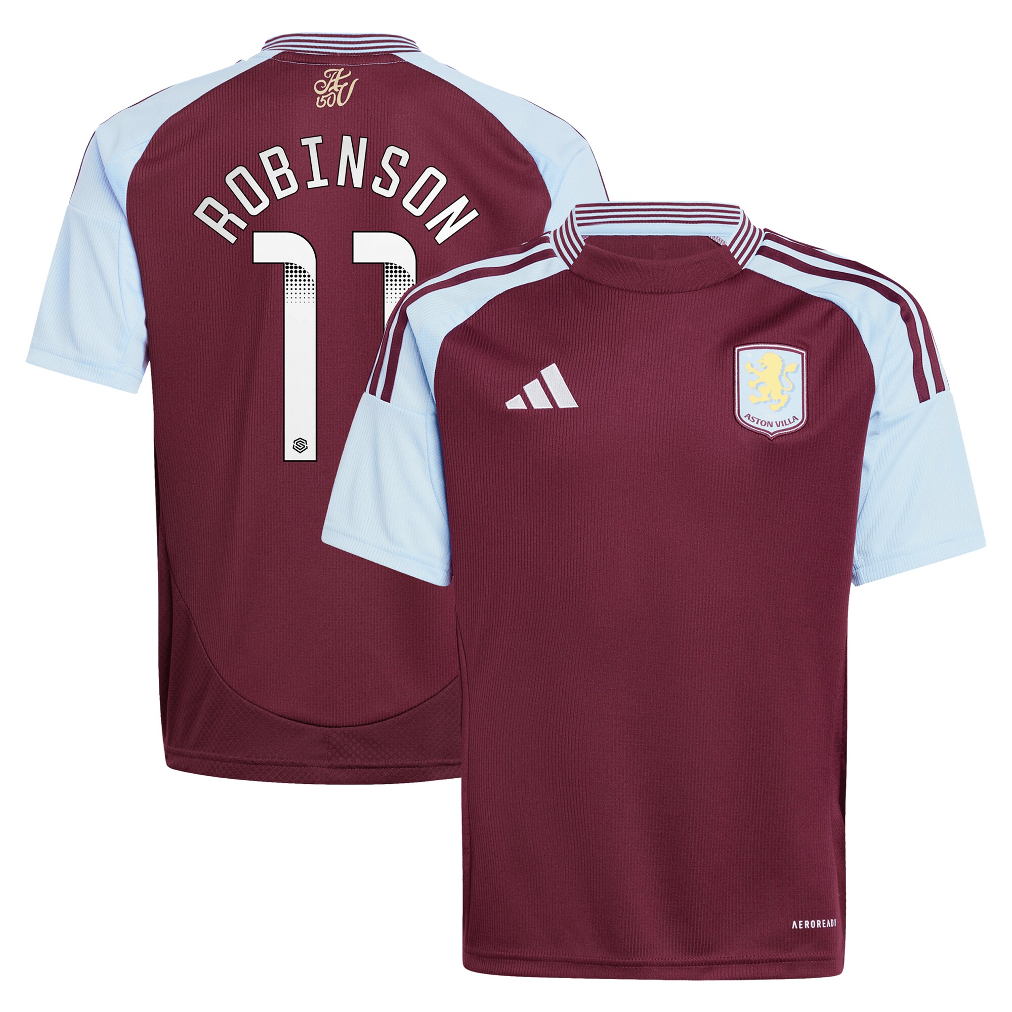 aston villa wsl adidas home shirt 2024-25 – kids with robinson 11 printing Collection | Aston Villa Football Kits and Shirts