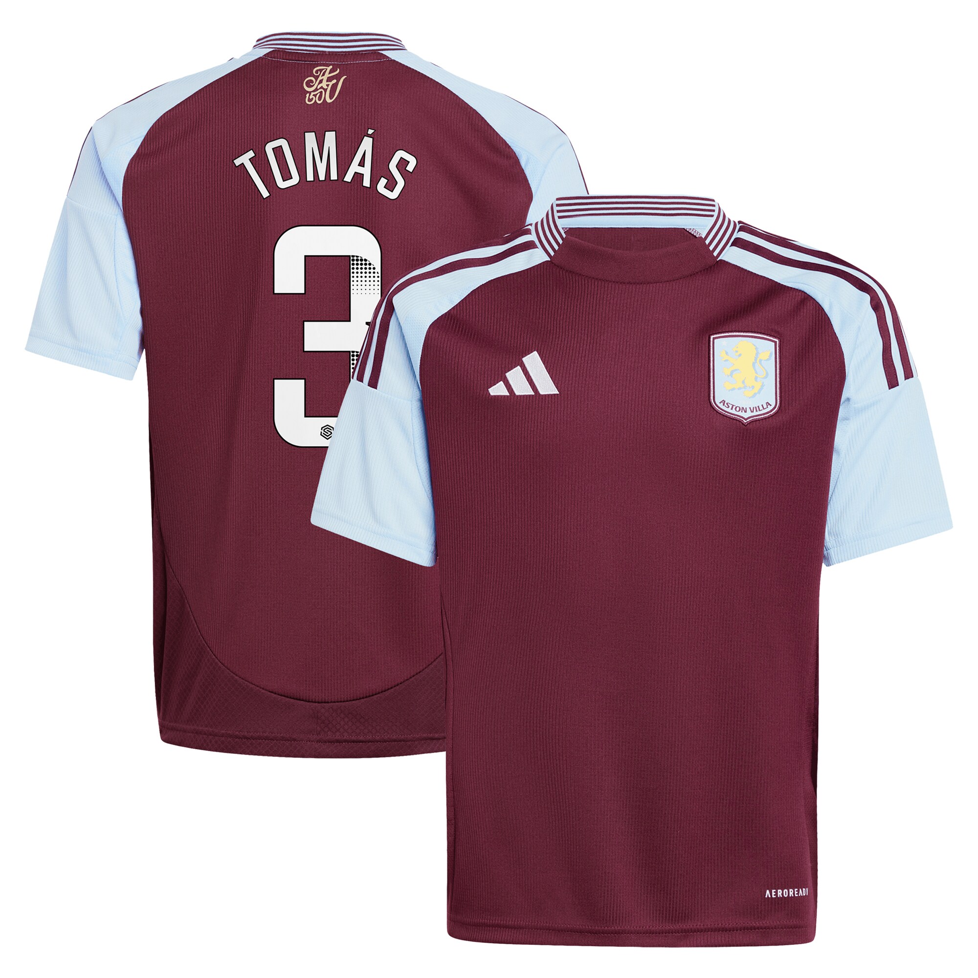 aston villa wsl adidas home shirt 2024-25 – kids with tomás 3 printing Collection | Aston Villa Football Kits and Shirts