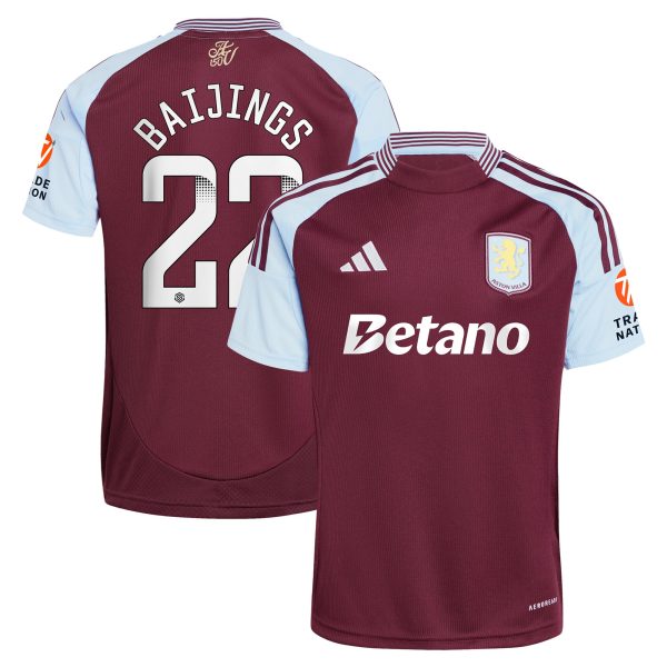 aston villa wsl adidas home shirt 2024-25 with baijings 22 printing Collection | Aston Villa Football Kits and Shirts