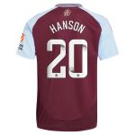 aston villa wsl adidas home shirt 2024-25 with hanson 20 printing Collection | Aston Villa Football Kits and Shirts