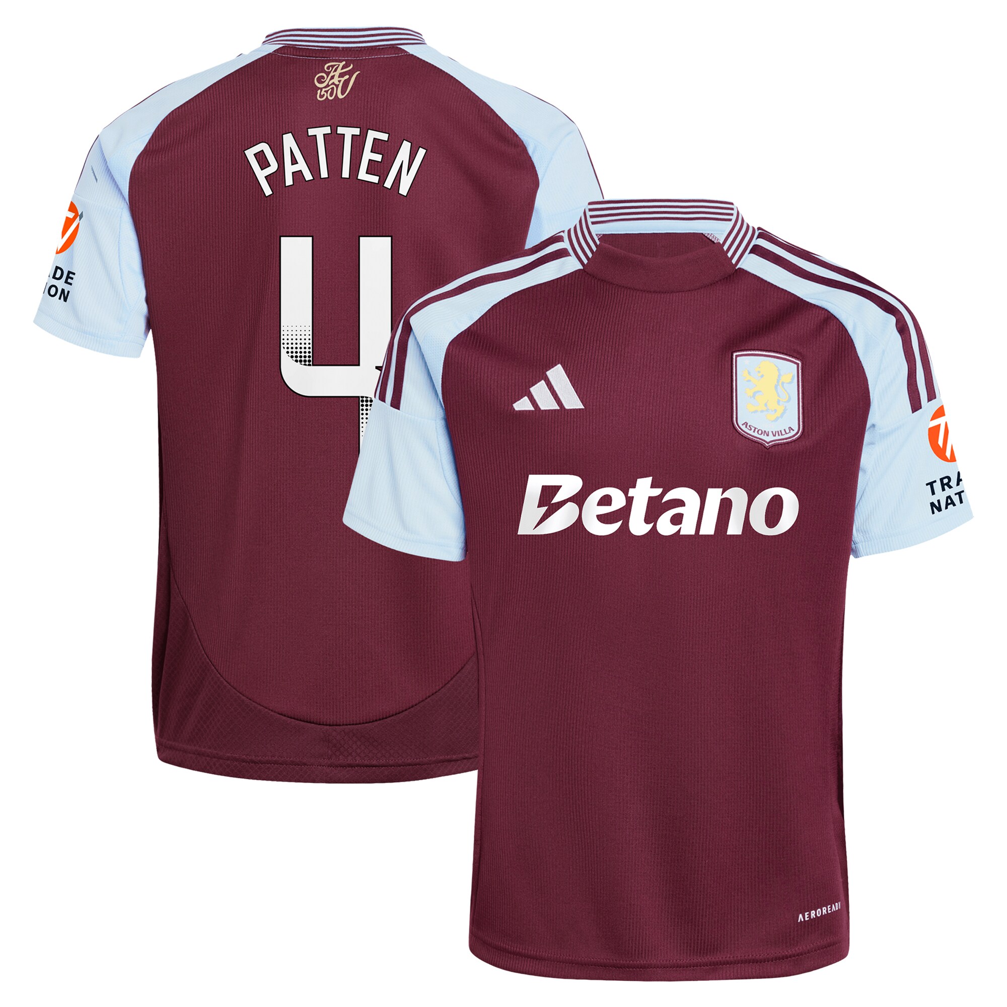 aston villa wsl adidas home shirt 2024-25 with patten 4 printing Collection | Aston Villa Football Kits and Shirts
