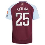 aston villa wsl adidas home shirt 2024-25 with taylor 25 printing Collection | Aston Villa Football Kits and Shirts