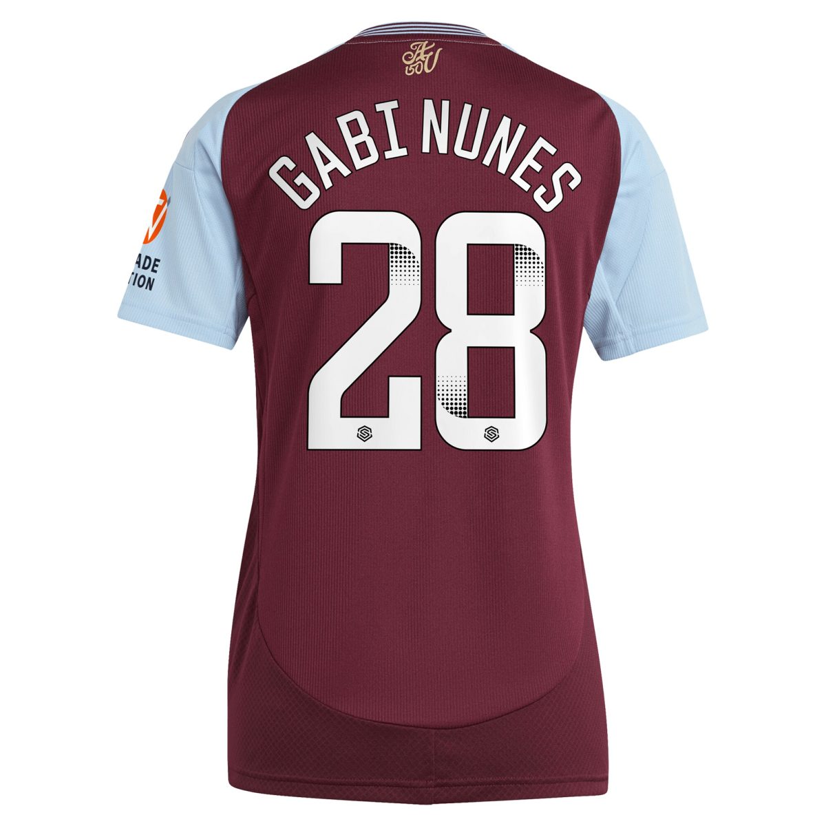 aston villa wsl adidas home shirt 2024-25 – womens with gabi nunes 28 printing Collection | Aston Villa Football Kits and Shirts