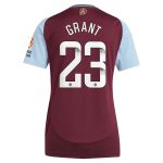 aston villa wsl adidas home shirt 2024-25 – womens with grant 23 printing Collection | Aston Villa Football Kits and Shirts