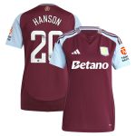 aston villa wsl adidas home shirt 2024-25 – womens with hanson 20 printing Collection | Aston Villa Football Kits and Shirts