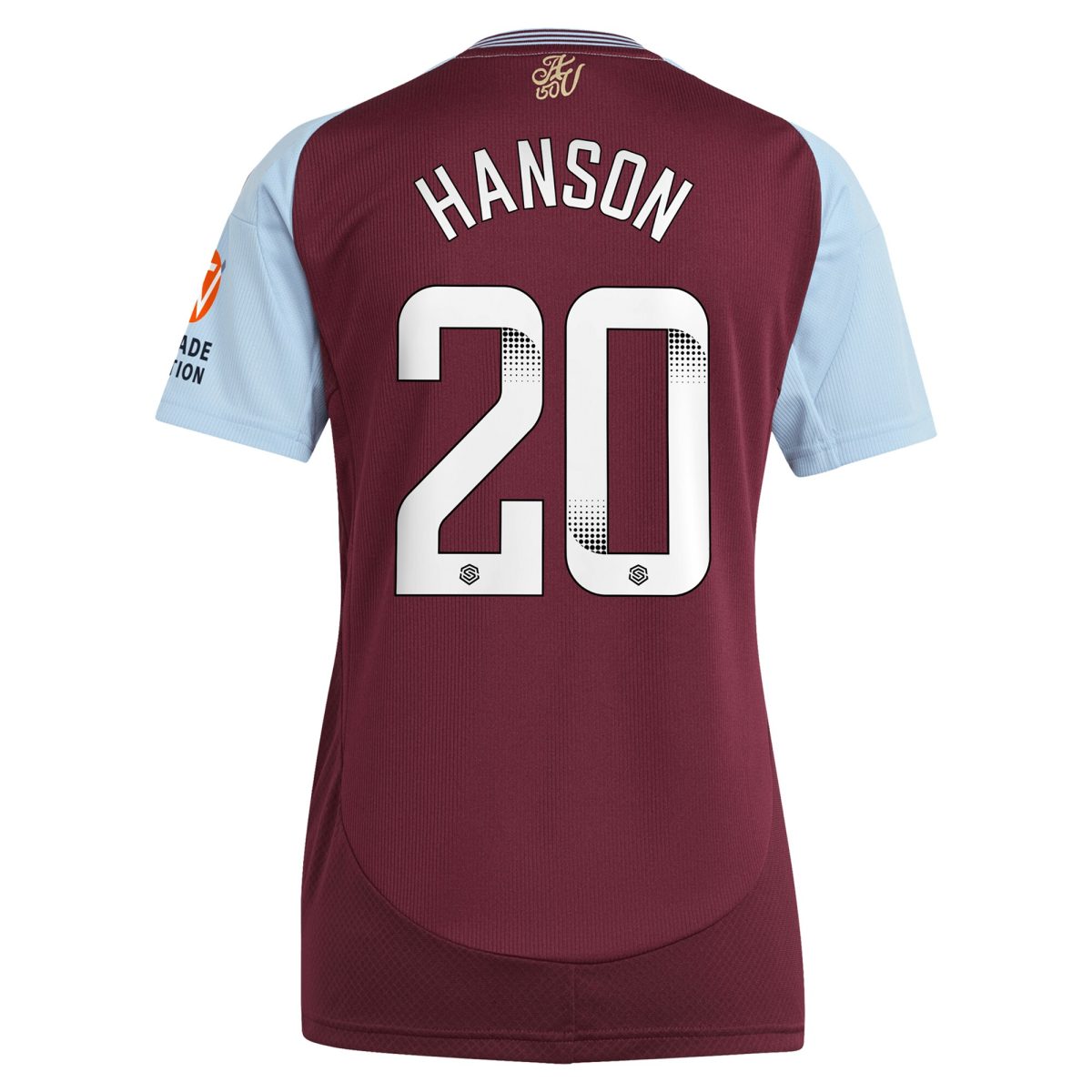 aston villa wsl adidas home shirt 2024-25 – womens with hanson 20 printing Collection | Aston Villa Football Kits and Shirts