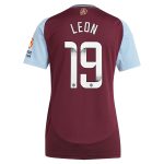 aston villa wsl adidas home shirt 2024-25 – womens with leon 19 printing Collection | Aston Villa Football Kits and Shirts