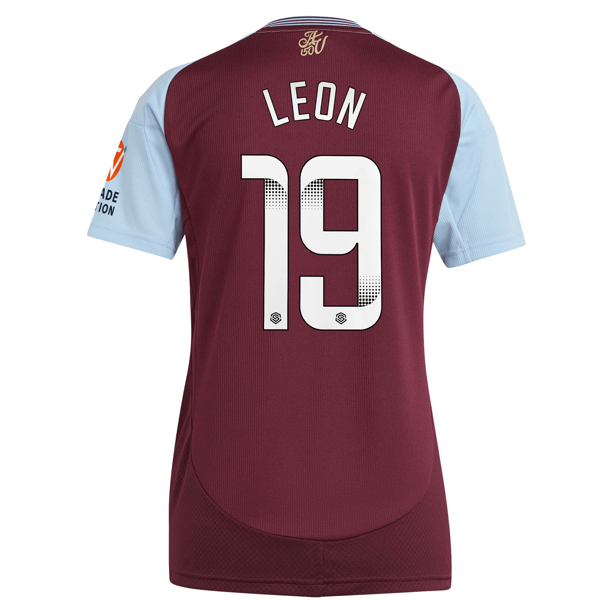 aston villa wsl adidas home shirt 2024-25 – womens with leon 19 printing Collection | Aston Villa Football Kits and Shirts