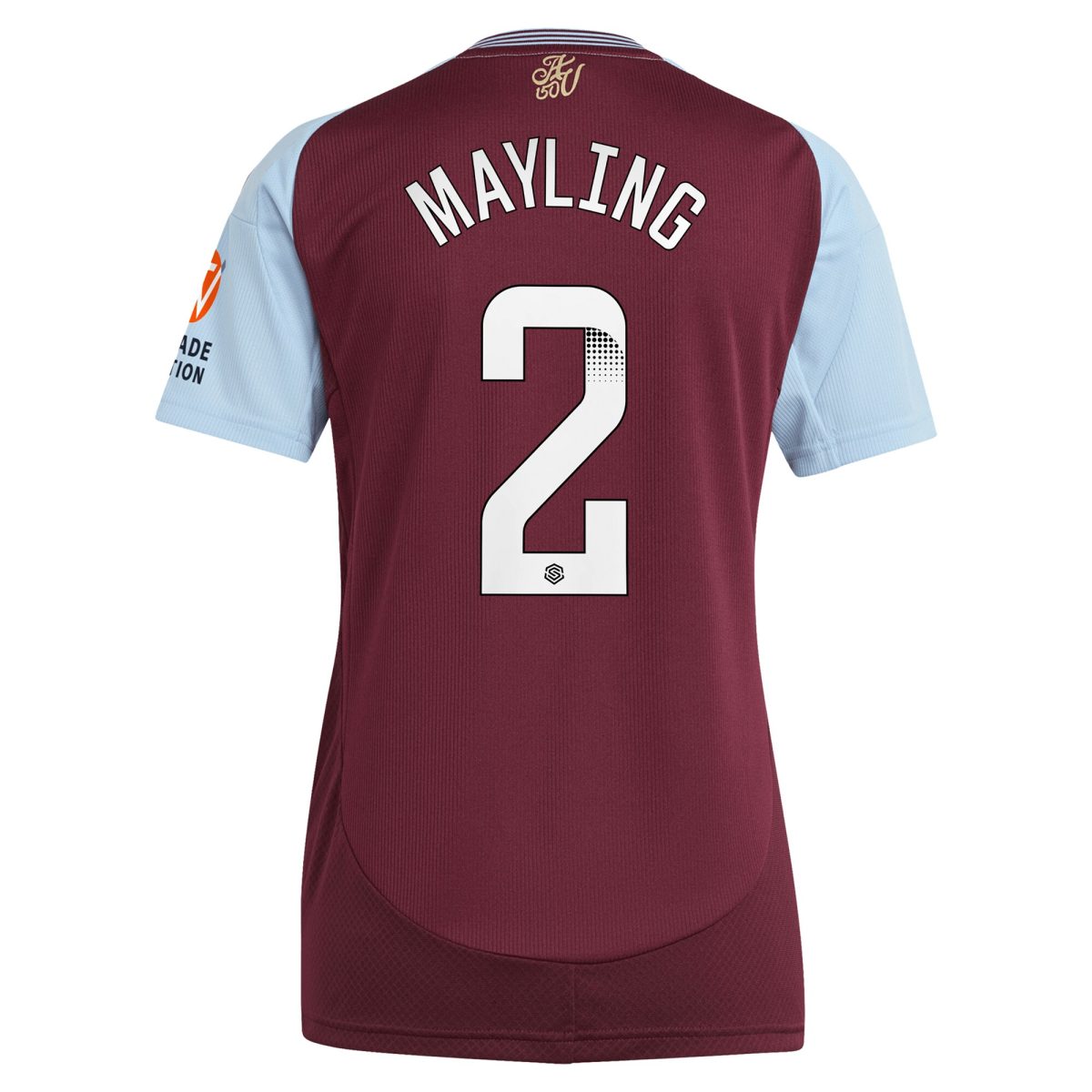 aston villa wsl adidas home shirt 2024-25 – womens with mayling 2 printing Collection | Aston Villa Football Kits and Shirts