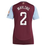 aston villa wsl adidas home shirt 2024-25 – womens with mayling 2 printing Collection | Aston Villa Football Kits and Shirts