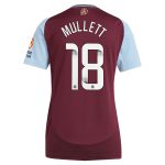 aston villa wsl adidas home shirt 2024-25 – womens with mullett 18 printing Collection | Aston Villa Football Kits and Shirts
