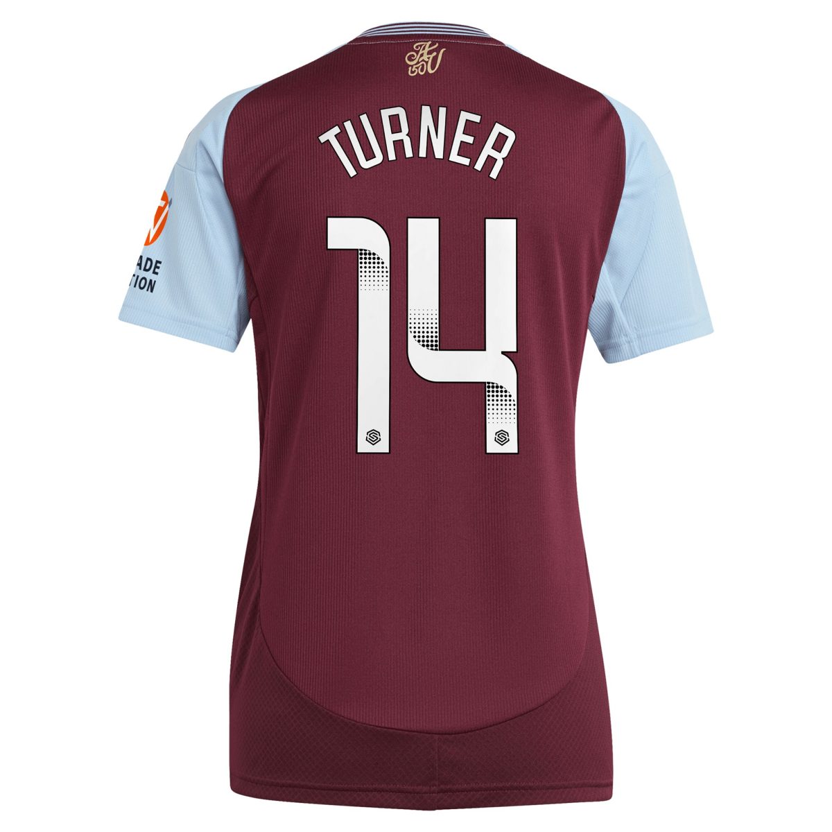 aston villa wsl adidas home shirt 2024-25 – womens with turner 14 printing Collection | Aston Villa Football Kits and Shirts