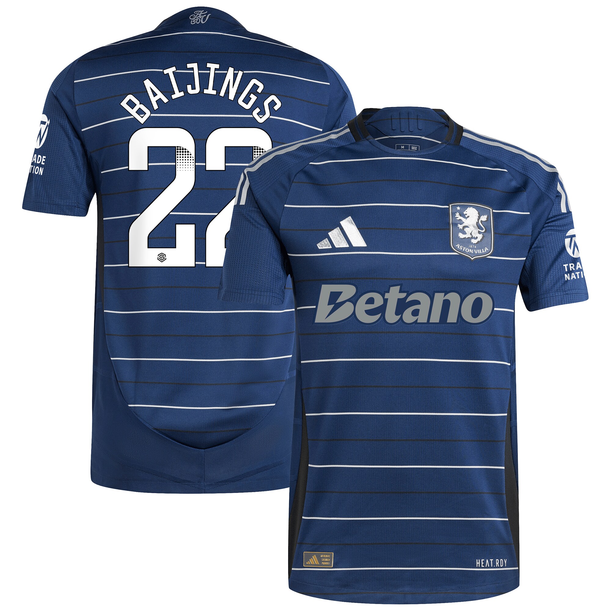 aston villa wsl adidas third authentic shirt 2024-25 with baijings 22 printing Collection | Aston Villa Football Kits and Shirts