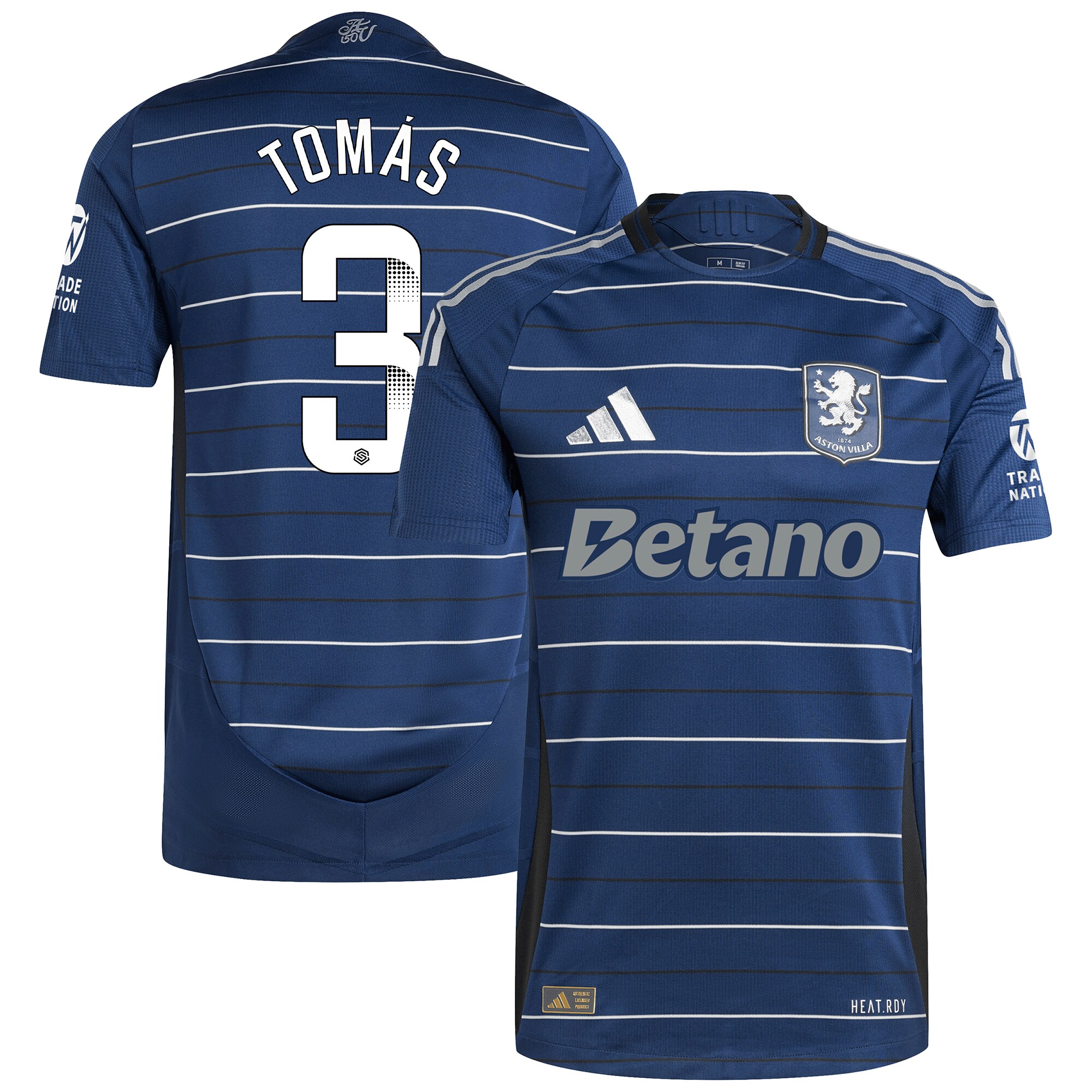 aston villa wsl adidas third authentic shirt 2024-25 with tomás 3 printing Collection | Aston Villa Football Kits and Shirts