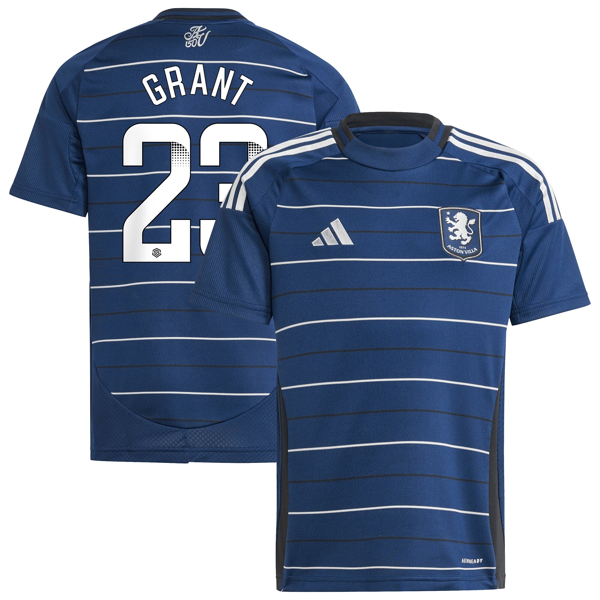 aston villa wsl adidas third shirt 2024-25 – kids with grant 23 printing Collection | Aston Villa Football Kits and Shirts