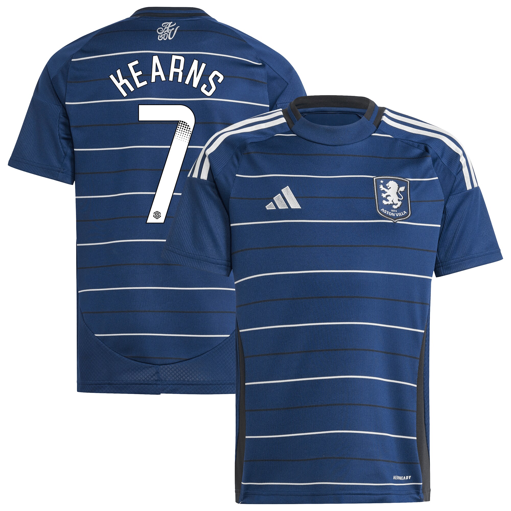 aston villa wsl adidas third shirt 2024-25 – kids with kearns 7 printing Collection | Aston Villa Football Kits and Shirts