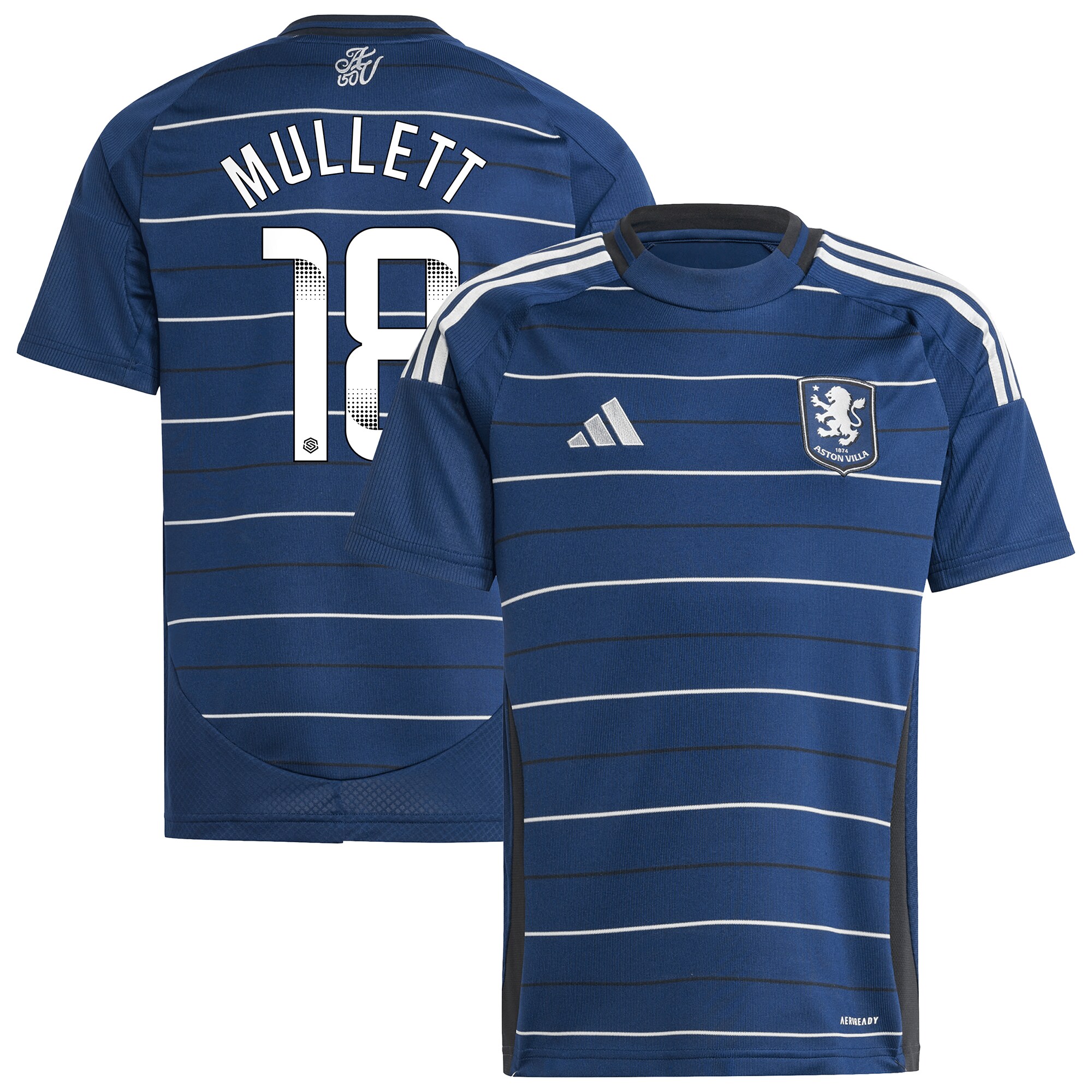 aston villa wsl adidas third shirt 2024-25 – kids with mullett 18 printing Collection | Aston Villa Football Kits and Shirts