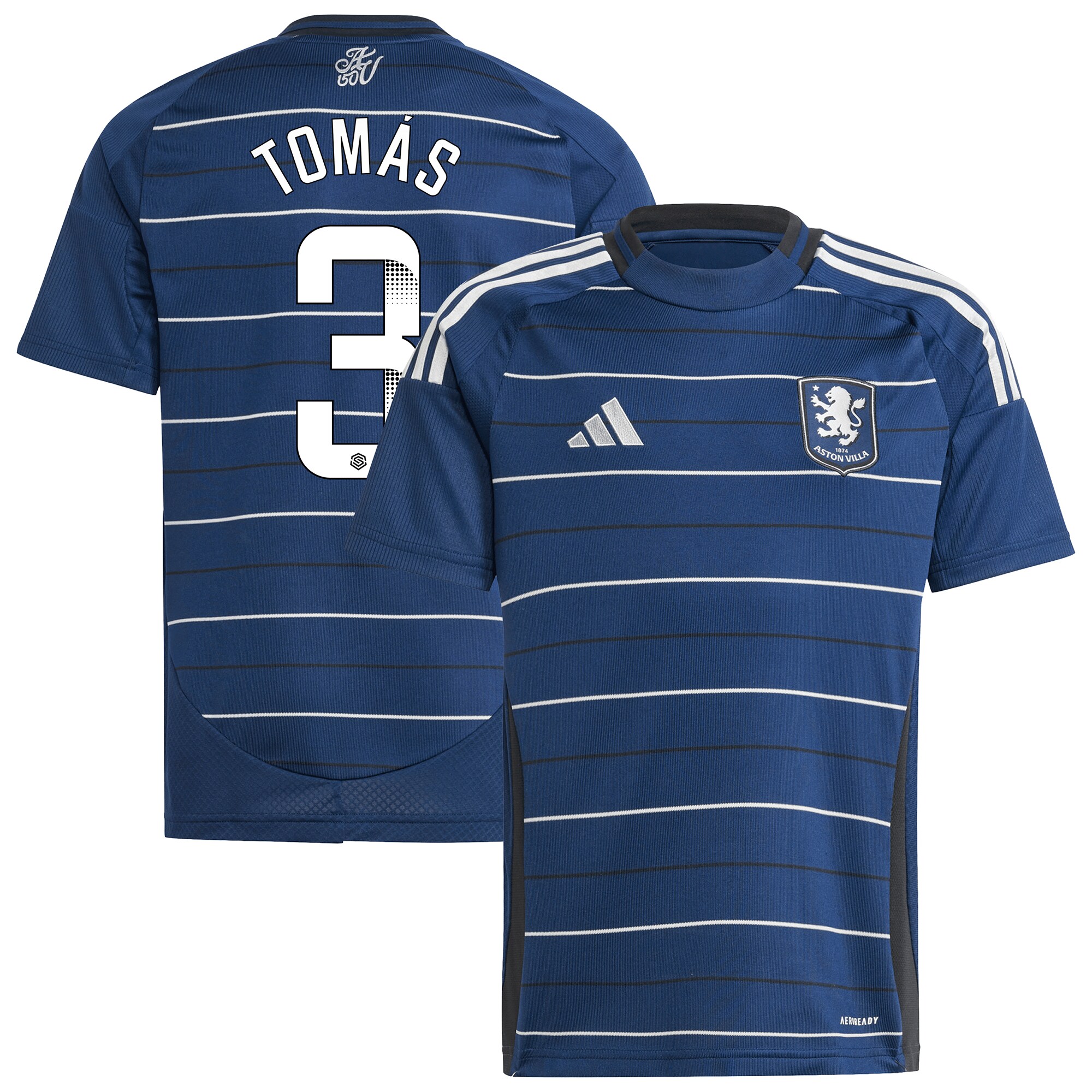aston villa wsl adidas third shirt 2024-25 – kids with tomás 3 printing Collection | Aston Villa Football Kits and Shirts