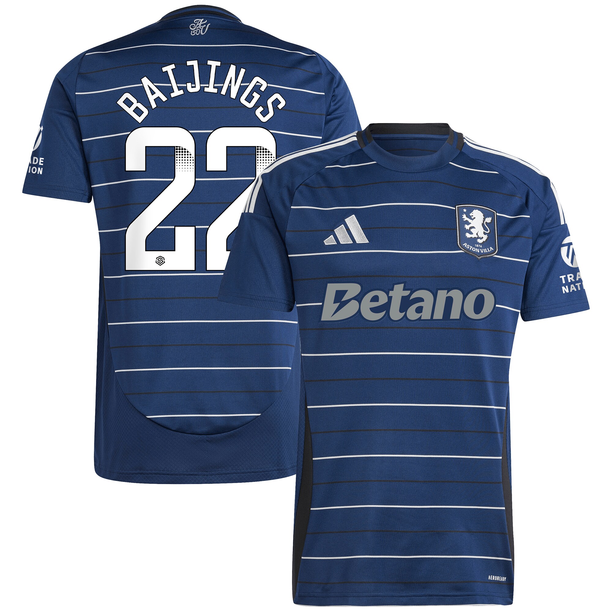 aston villa wsl adidas third shirt 2024-25 with baijings 22 printing Collection | Aston Villa Football Kits and Shirts