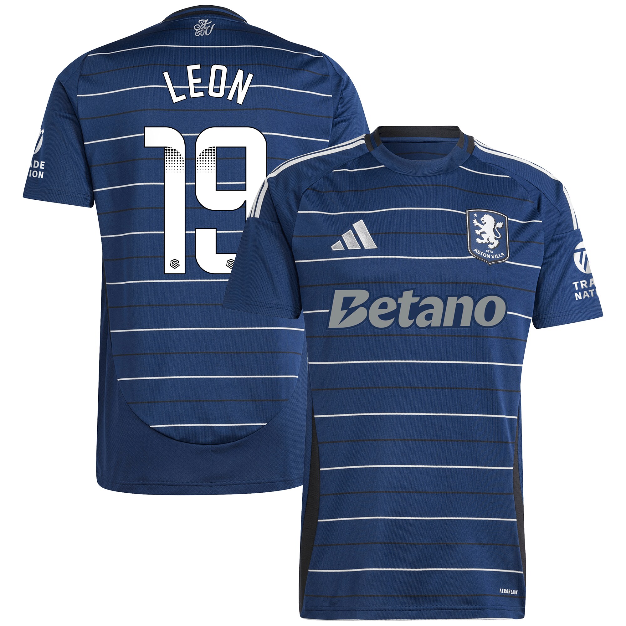 aston villa wsl adidas third shirt 2024-25 with leon 19 printing Collection | Aston Villa Football Kits and Shirts