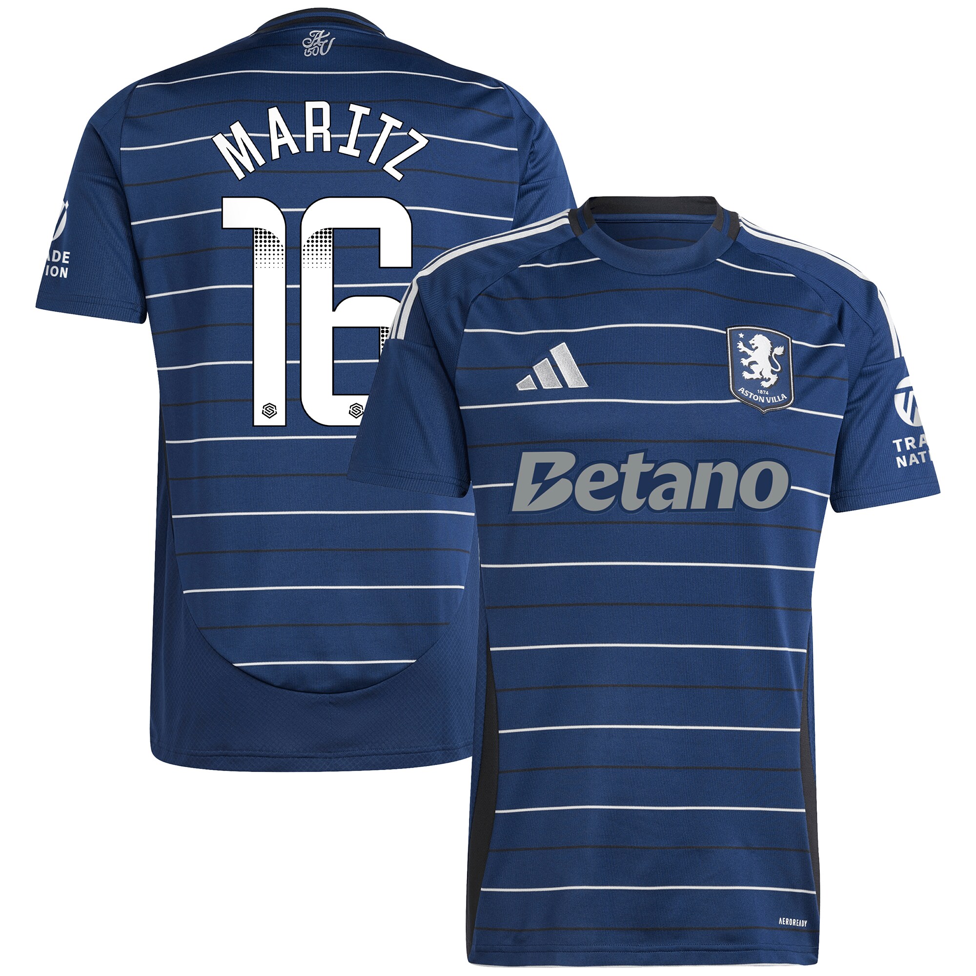 aston villa wsl adidas third shirt 2024-25 with maritz 16 printing Collection | Aston Villa Football Kits and Shirts