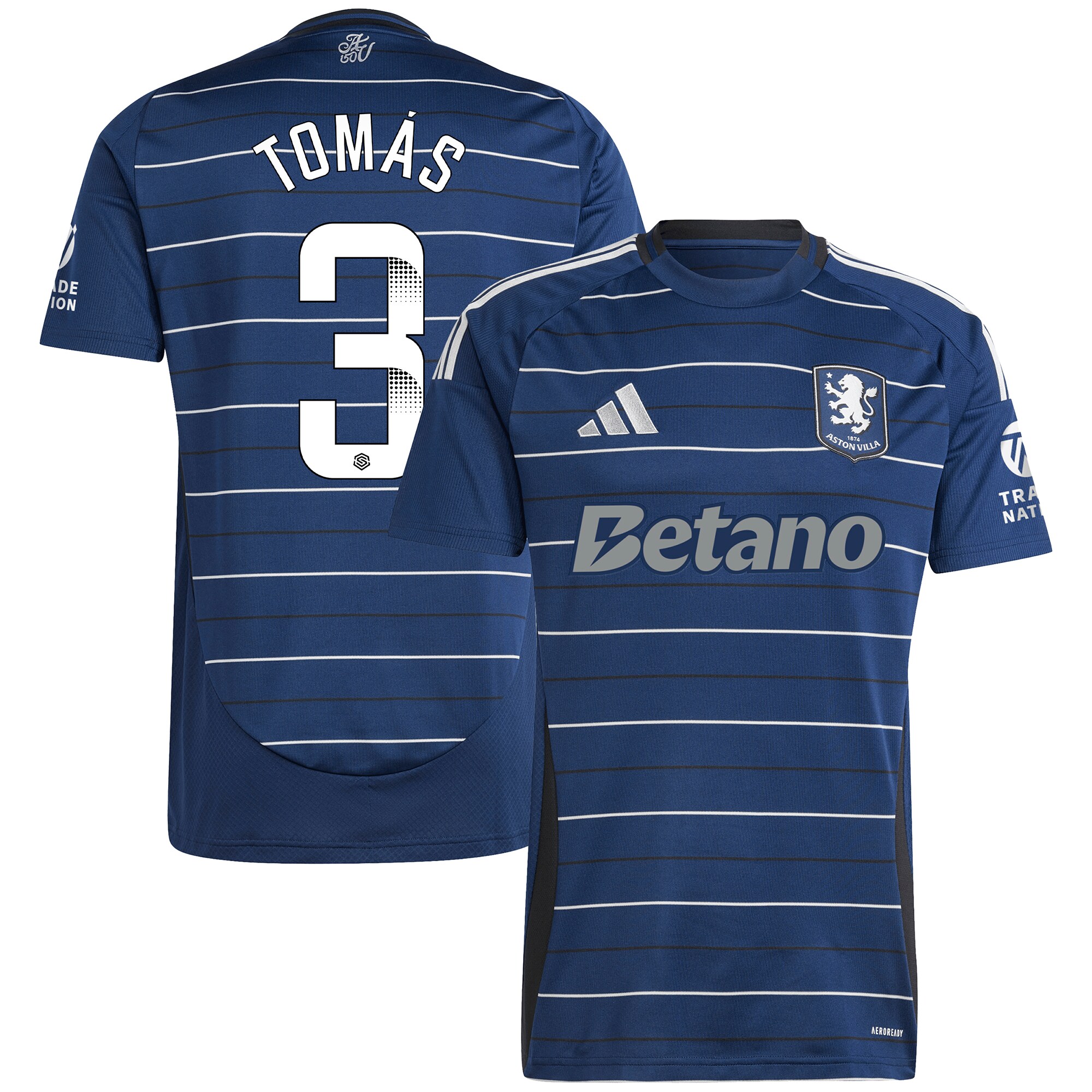 aston villa wsl adidas third shirt 2024-25 with tomás 3 printing Collection | Aston Villa Football Kits and Shirts