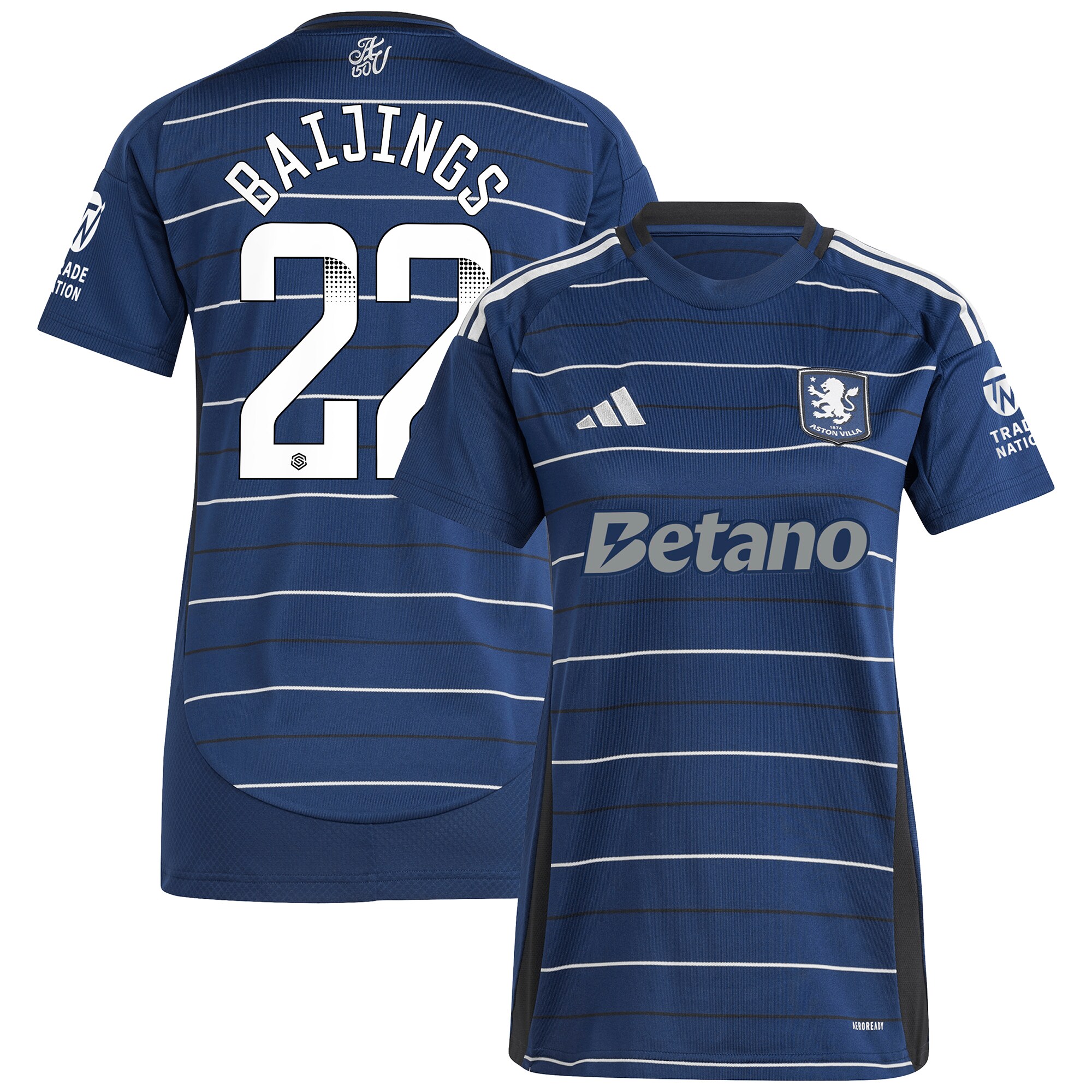 aston villa wsl adidas third shirt 2024-25 – womens with baijings 22 printing Collection | Aston Villa Football Kits and Shirts