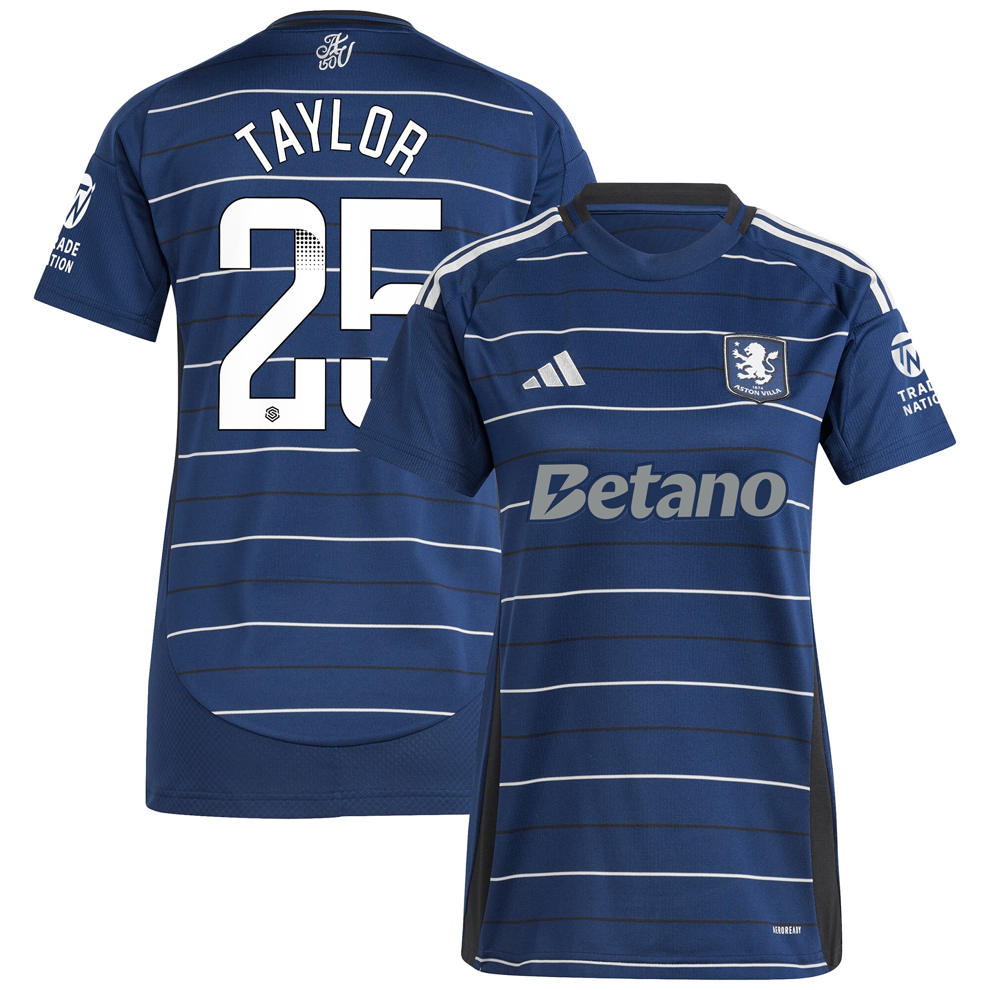 aston villa wsl adidas third shirt 2024-25 – womens with taylor 25 printing Collection | Aston Villa Football Kits and Shirts